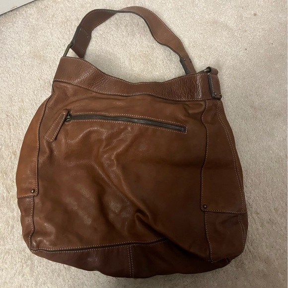Banana Republic Tan Leather Hobo Shoulder Bag - Picture 3 of 6